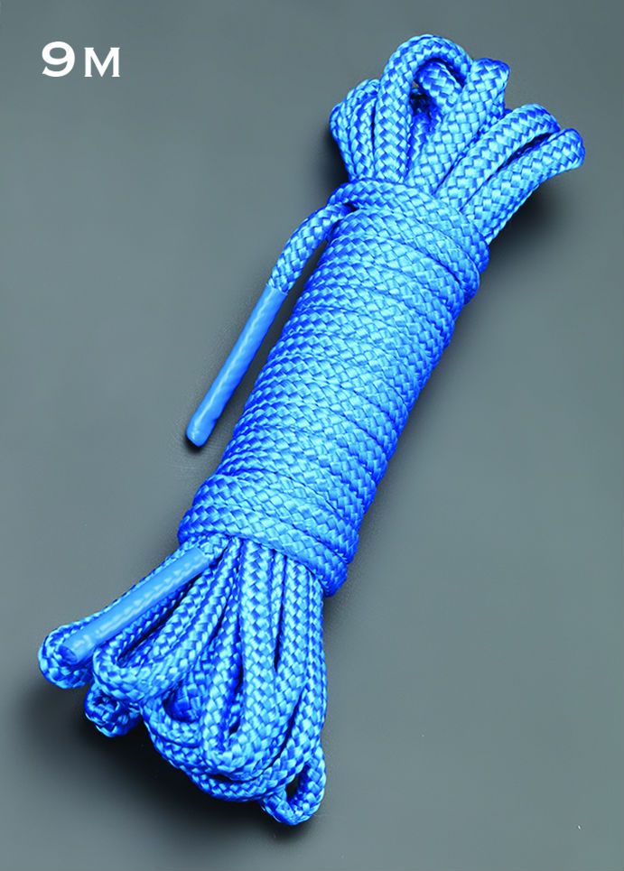 Голубая веревка для связывания - 9 м.